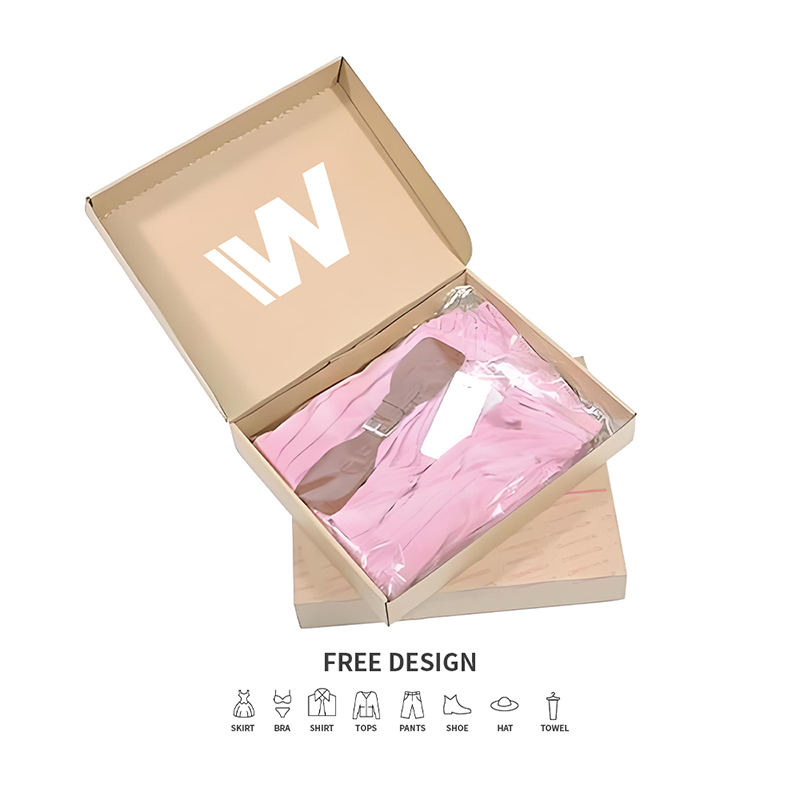 Brown Simple Corrugated Clothing Packaging Boxes
