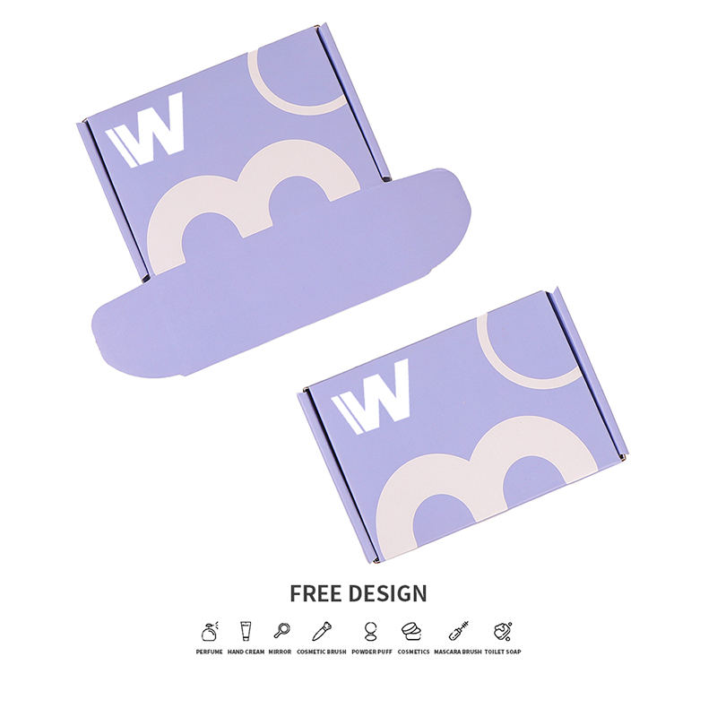 Lavender Purple Corrugated Cosmetic Packaging Boxes
