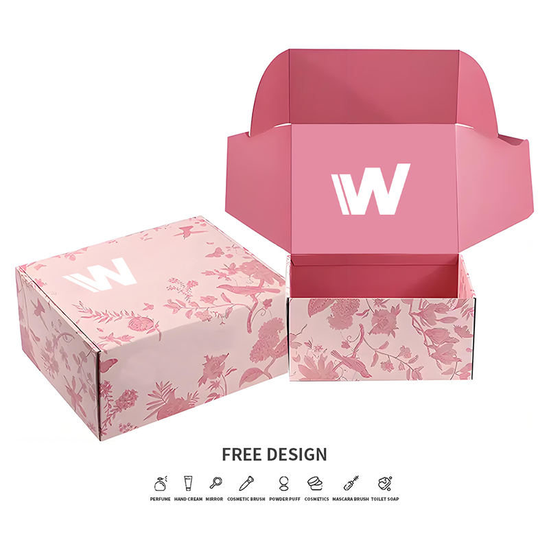 Mga Bulaklak at Halaman na Corrugated Cosmetic Packaging Box