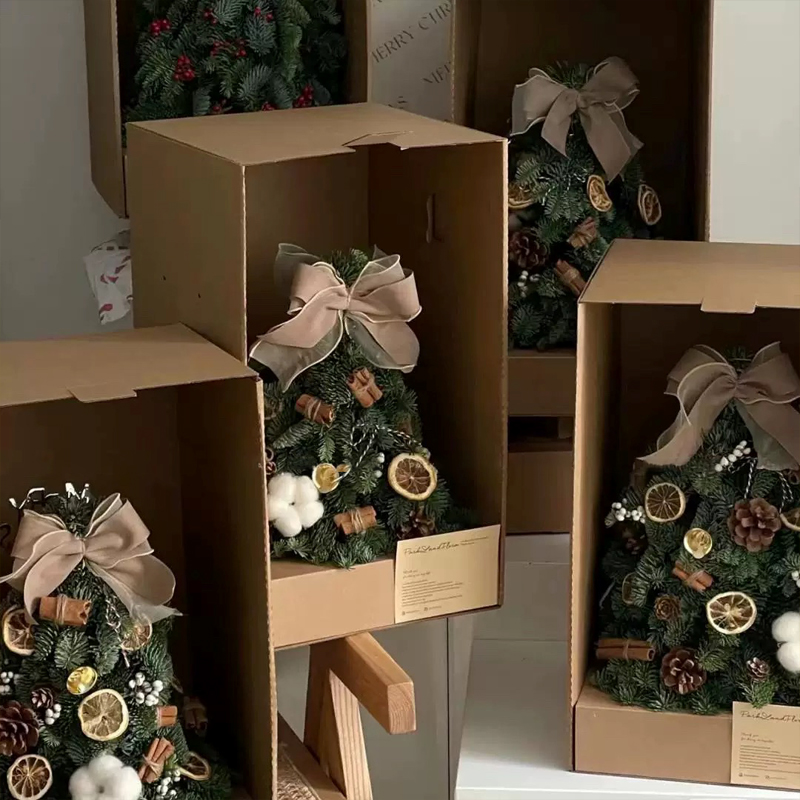 Uniform Brown Corrugated Flower Gift Box